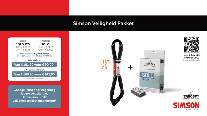 Load image into Gallery viewer, Rema tip top nederland b.v. simson 020867 actie veiligheid pakket (bestaat uit: 1 x simson bold 120 + 1 x tracefy solo)
