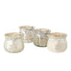 Boltze home theelichthouder glas met glitterhanger