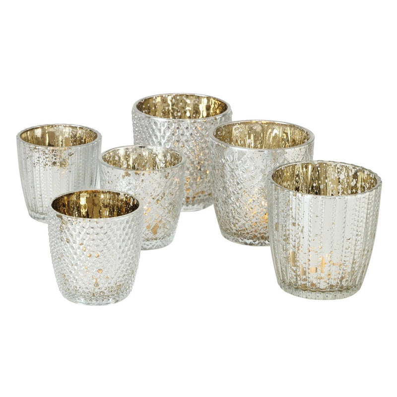 Load image into Gallery viewer, Boltze home theelichthouder glas zilver 2-dlg.
