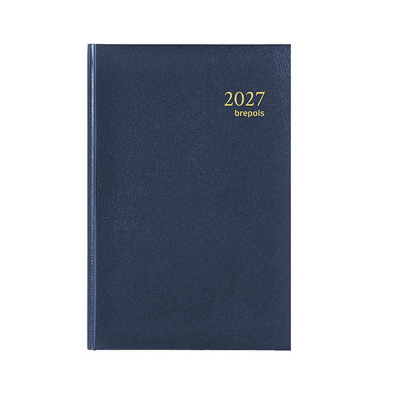 Load image into Gallery viewer, Brepols bureauagenda saturnus 1 dag 2027 lima blauw 13x21 cm
