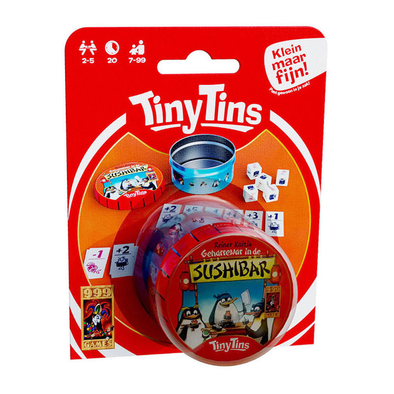 Load image into Gallery viewer, 999games 999 games tiny tins geharrewar in de sushibar - dobbelspel
