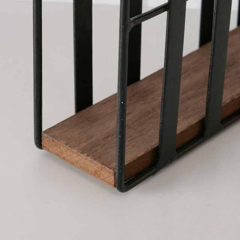 Load image into Gallery viewer, Boltze home servethouder staand hout metaal h15cm

