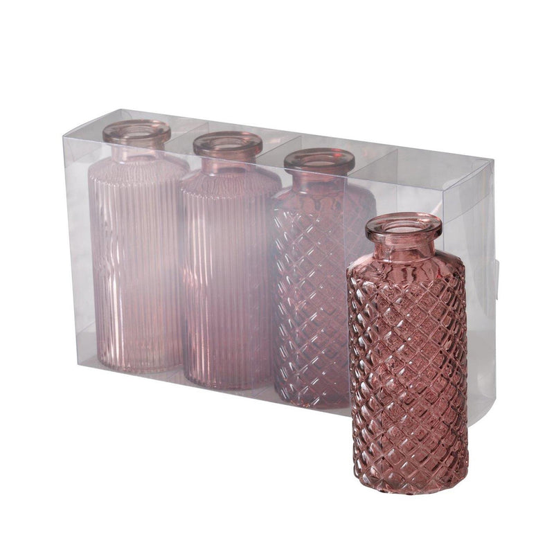 Load image into Gallery viewer, Boltze home vaas roze 4-delige set ø6cm
