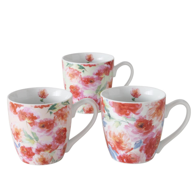 Load image into Gallery viewer, Boltze home jumbo mok karella met bloemen 480ml
