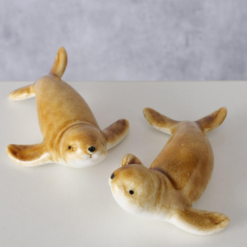Load image into Gallery viewer, Boltze home beeld robby de zeehond l10cm keramiek
