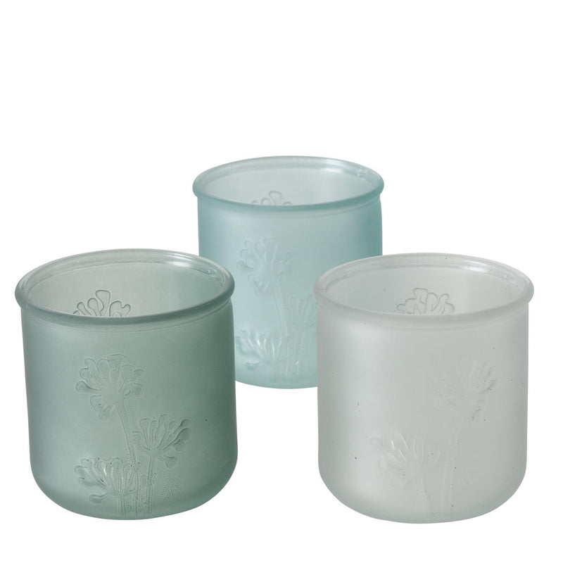 Load image into Gallery viewer, Boltze home theelichthouder mat glas lesina h9cm groen of wit
