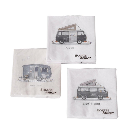 Boltze home servetten vanlife camper 20 stuks 33x33cm