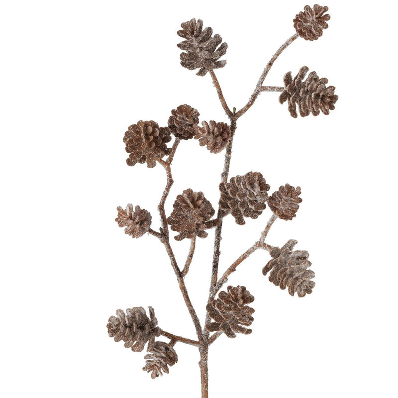 Load image into Gallery viewer, Boltze home kunsttak dennenappel besneeuwd h50cm
