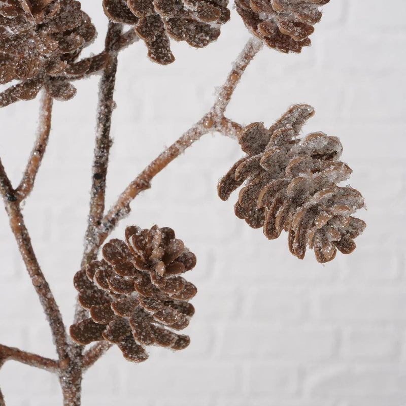 Load image into Gallery viewer, Boltze home kunsttak dennenappel besneeuwd h50cm
