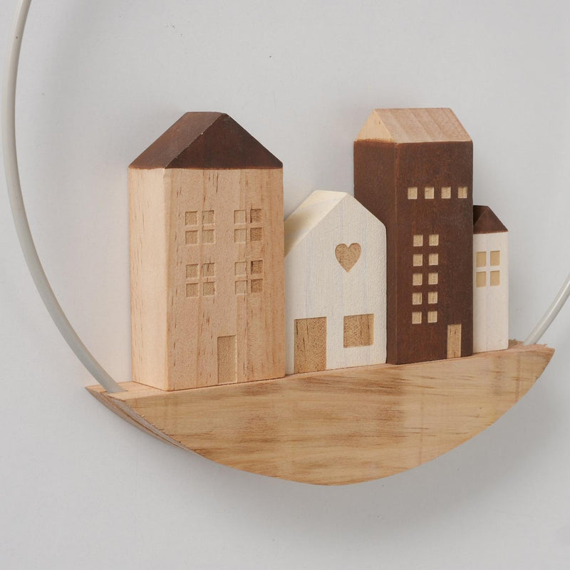 Load image into Gallery viewer, Boltze home decoratieve hanger met huisjes dia 25cm
