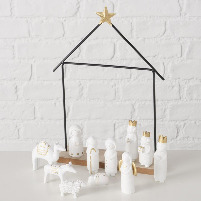Load image into Gallery viewer, Boltze home kerststal 12-delig 22x6x32cm
