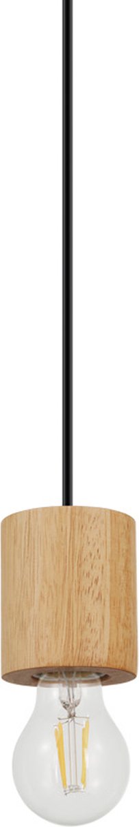 Eglo turialdo hanglamp - e27 - ø 10,5 cm - bruin zwart - fsc hout