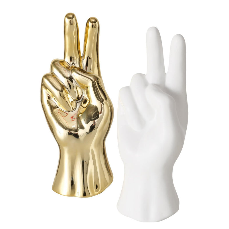 Load image into Gallery viewer, Boltze home beeld hand h19cm goud of wit
