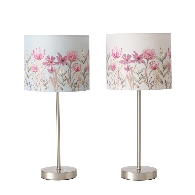 Load image into Gallery viewer, Boltze home tafellamp met kap met bloemdessin h40cm
