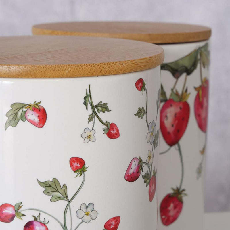 Load image into Gallery viewer, Boltze home voorraadpot aardbei aardewerk h17cm
