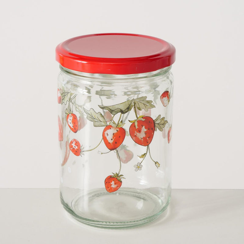 Load image into Gallery viewer, Boltze home voorraadpot aardbei 500ml glas
