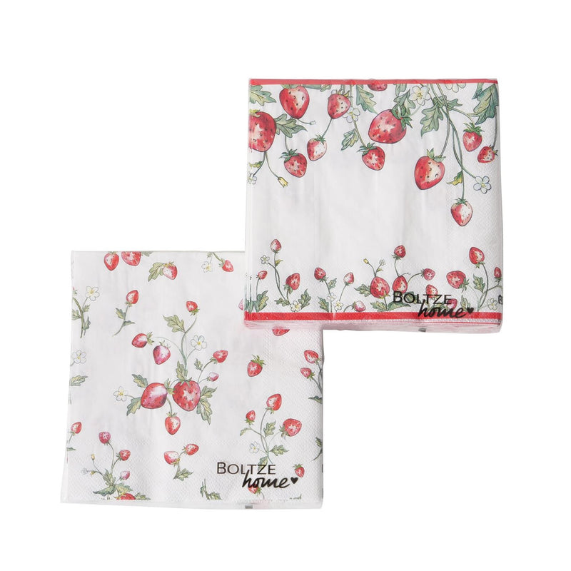 Load image into Gallery viewer, Boltze home servetten aardbei 20-delig 34x34cm
