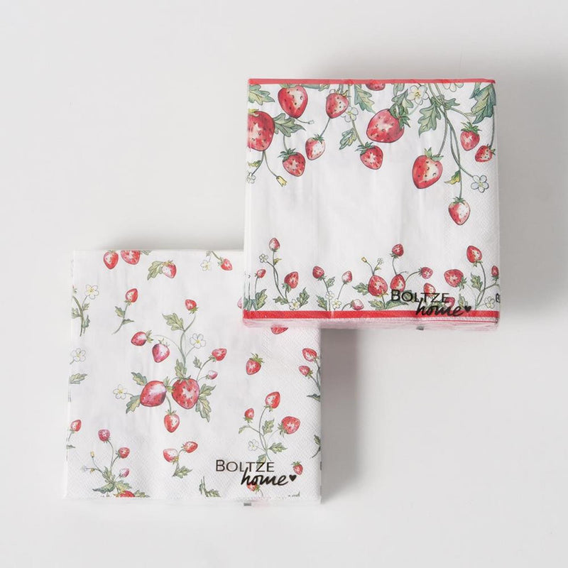 Load image into Gallery viewer, Boltze home servetten aardbei 20-delig 34x34cm
