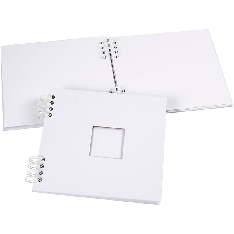 Load image into Gallery viewer, Https: www.cchobby.nl spiraal-gebonden-scrapbook-afm-20x20-cm-250-gr-wit-1-stuk
