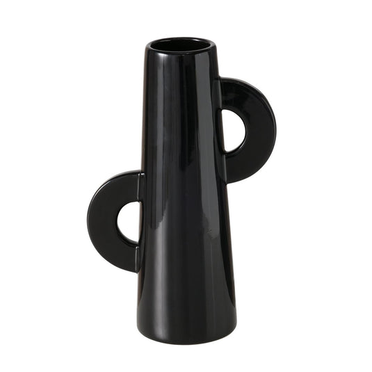 Boltze home vaas keramiek zwart h26cm