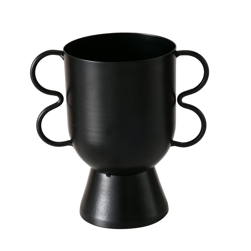 Load image into Gallery viewer, Boltze home bloempot h16 metaal matzwart
