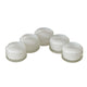 Boltze home theelichthouder 'vadina' glas dia.8x6cm wit 3 assorti