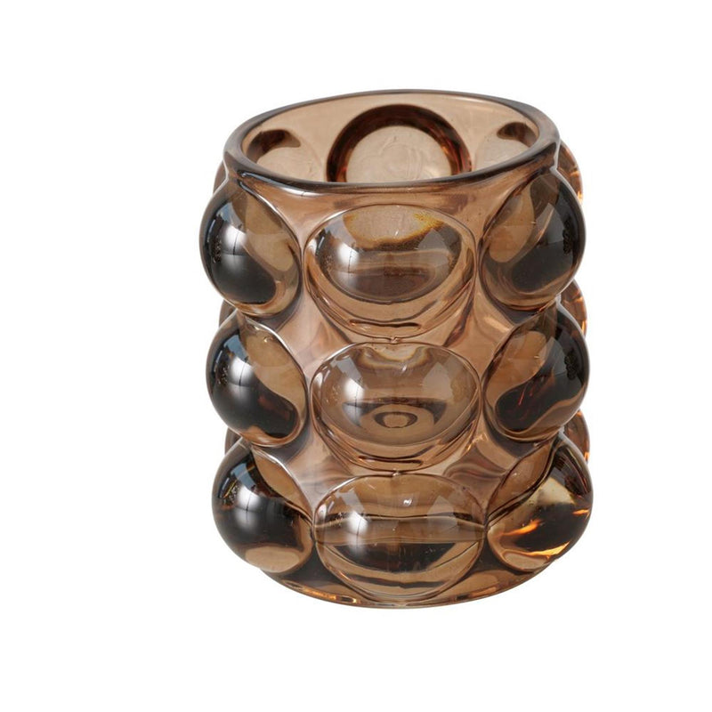 Load image into Gallery viewer, Boltze home theelichthouder h9 cm bruin 3 assorti
