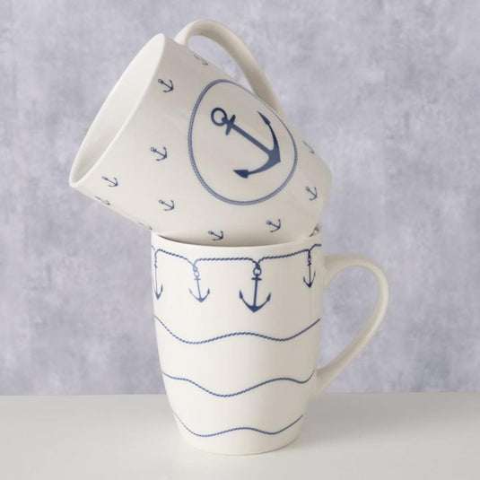 Boltze home beker anker 350ml porselein