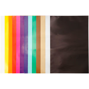 Creotime glanspapier - assortiment, vel 32x48 cm, 100 assorti vel