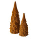 Boltze home beeld kerstboom bruin 2-delig fluweel