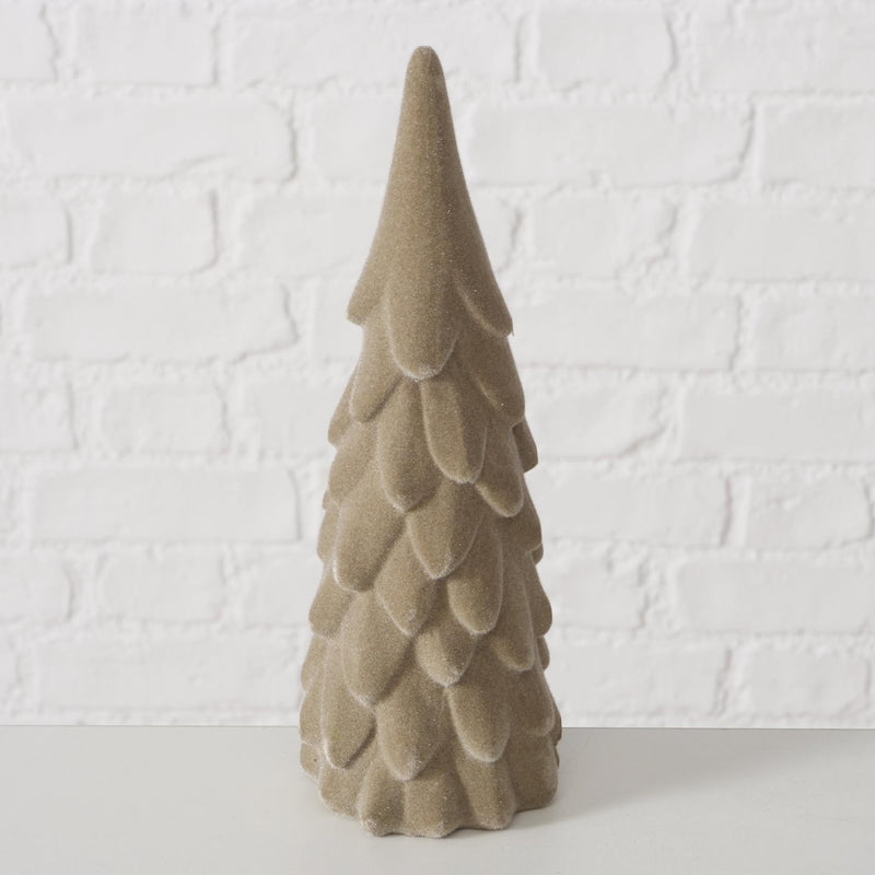 Load image into Gallery viewer, Boltze home beeld kerstboom beige set a 2 fluweel
