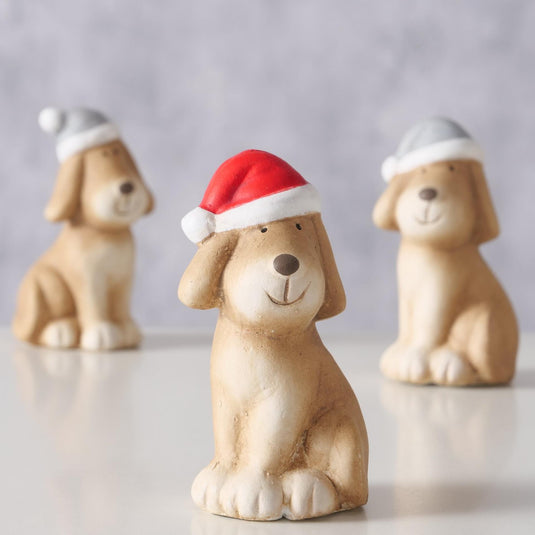 Boltze home beeld hond smoody h7,4 cm terracotta bruin