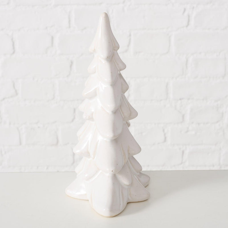 Load image into Gallery viewer, Boltze home deco kerstboom cristo steen h20cm wit
