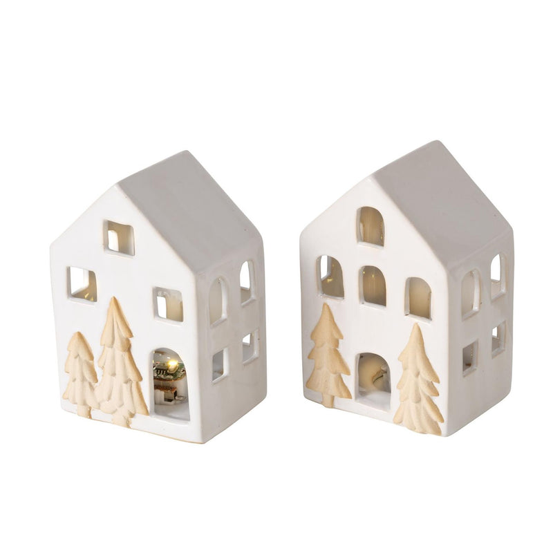 Load image into Gallery viewer, Boltze home deco huisje castle porselein led h10,5cm
