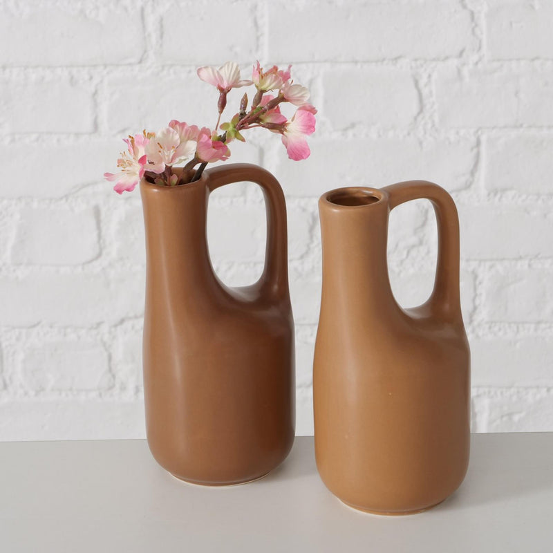 Load image into Gallery viewer, Boltze home vaas steen bruin h18,2cm
