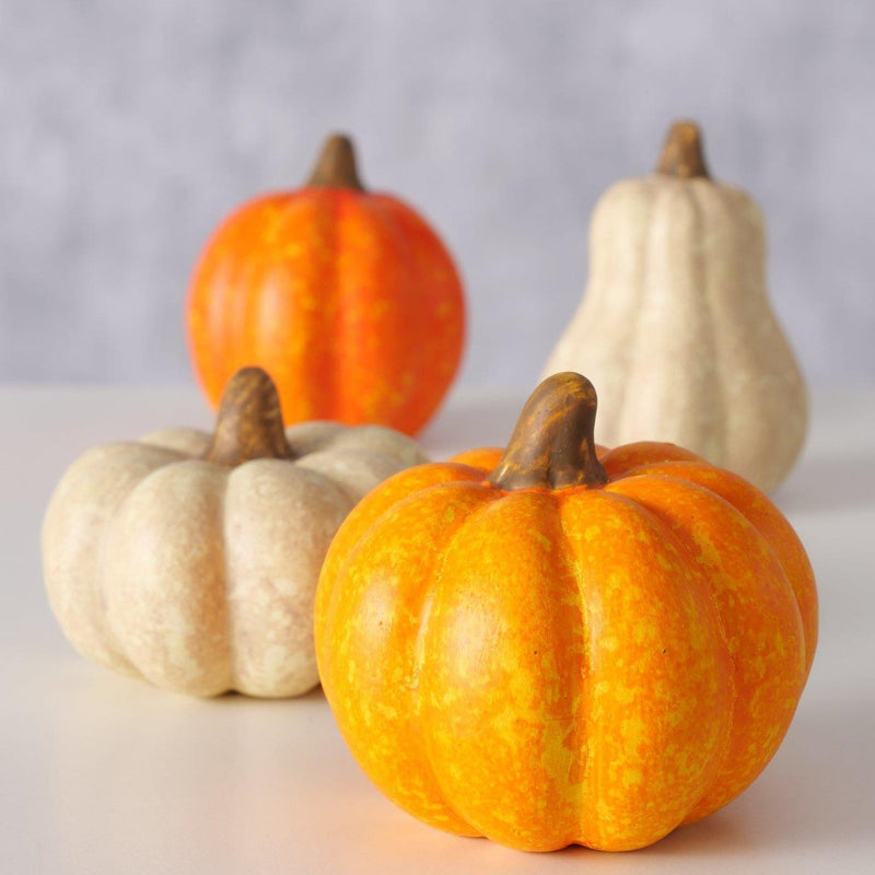 Load image into Gallery viewer, Boltze home decoratieset pompoen pumpky 4-delig h6,5cm aardewerk
