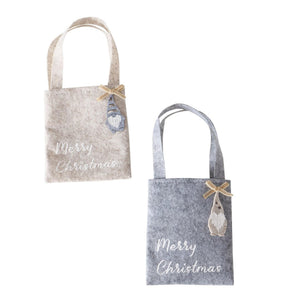 Boltze home geschenktas mini vilt kerstman h25cm