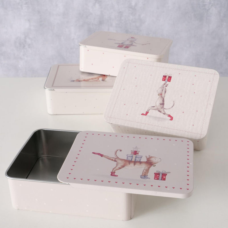 Load image into Gallery viewer, Boltze home voorraadblik kerst poes 12x9x4cm
