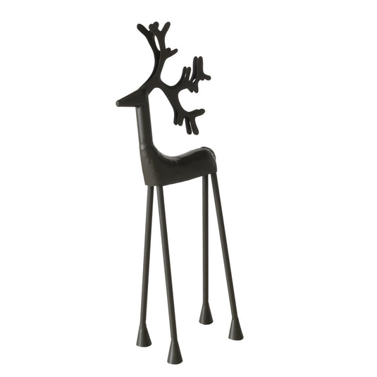 Boltze home beeld hert zwart metaal h55,5cm