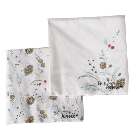 Boltze home servetten dennenappels 20 dlg.