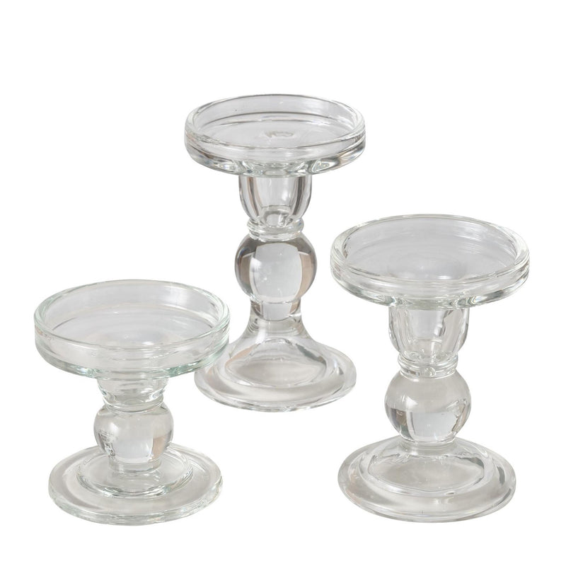 Load image into Gallery viewer, Boltze home kandelaar glas 3-dlg set 13,4cm
