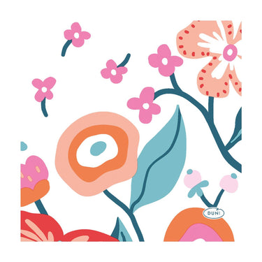 Duni servetten vibrant bloom 3-laags tissue 24x24cm