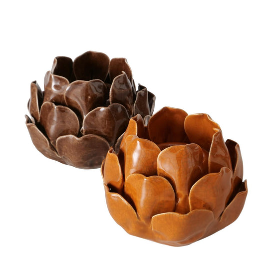 Boltze home theelichthouder bloem maleva h10cm