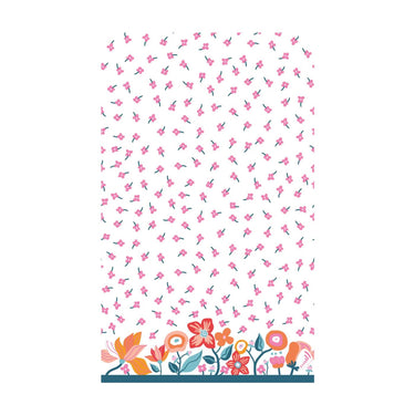 Duni tafellaken vibrant bloom cel 138x220cm