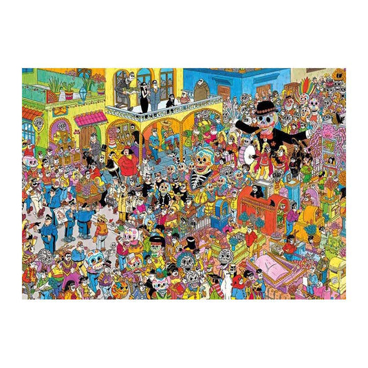 Jan van haasteren legpuzzel - dia de los muertos, 1000st.