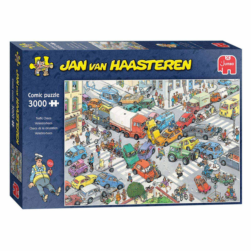 Load image into Gallery viewer, Jan van haasteren legpuzzel - traffic chaos, 3000st.
