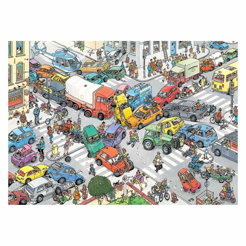 Load image into Gallery viewer, Jan van Haasteren Legpuzzel Traffic Chaos, 2x1000st.
