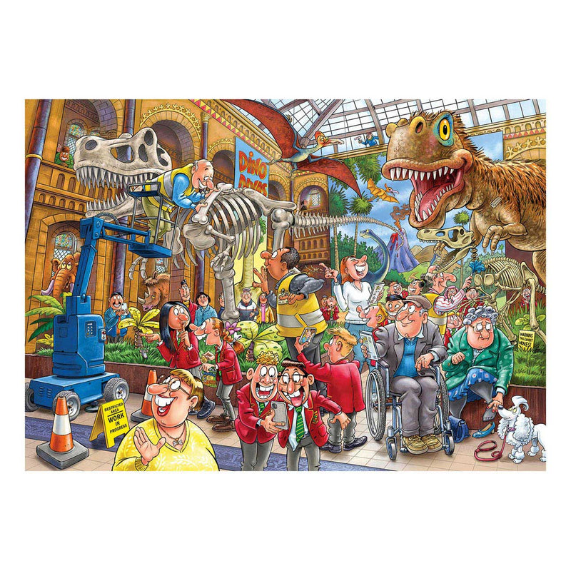 Load image into Gallery viewer, Jumbo Wasgij Mystery 24 - Paniek in het museum, 1000st.

