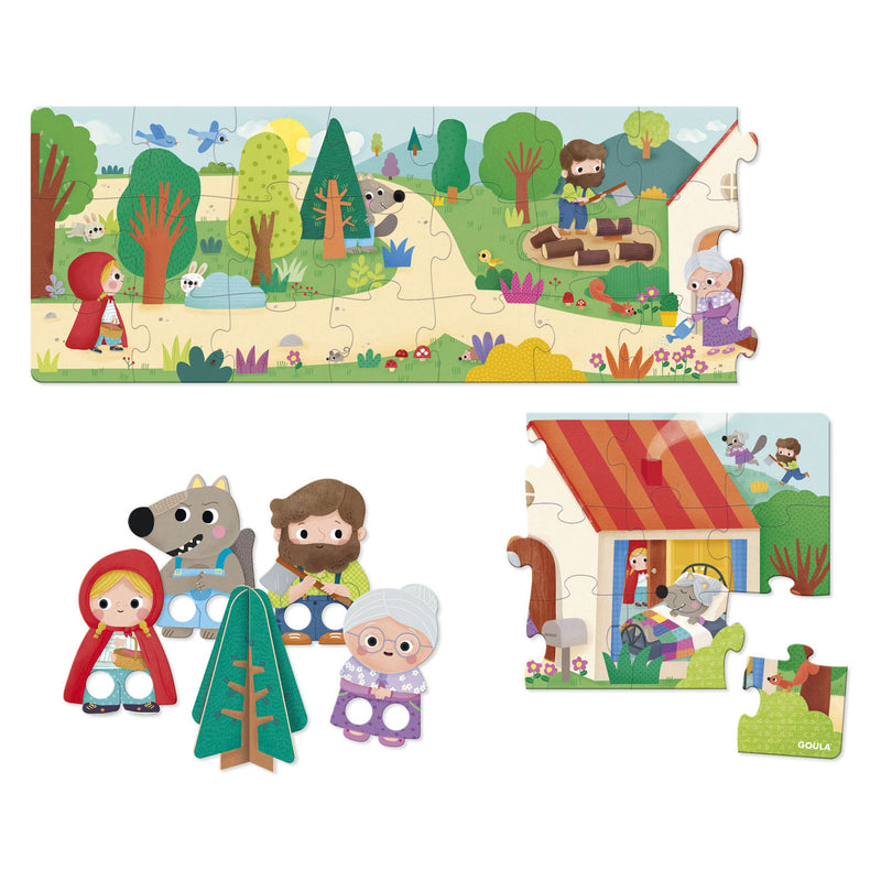 Load image into Gallery viewer, Diset jumbo goula legpuzzel xxl roodkapje, 30st.
