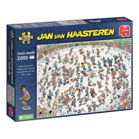 Jan van haasteren legpuzzel - skateboarden in de bowl, 2000st.
